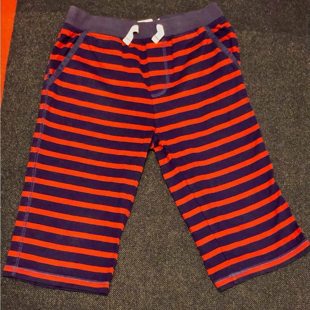 Mini Boden Blue & Red Stripe Jersey Shorts - Size 11